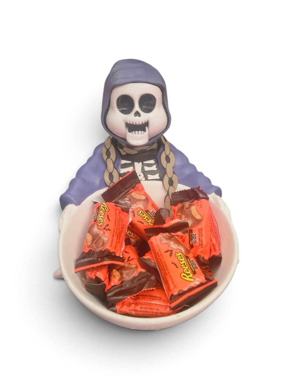 Animated Skeleton Candy Bowl Vintage 2000 Gemmy Dept 13 Scareware Halloween